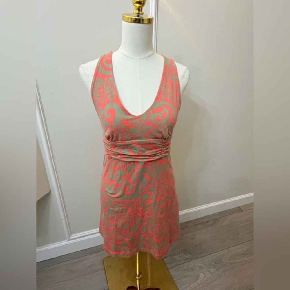 Tommy Bahama Coral and Beige Mini Dress